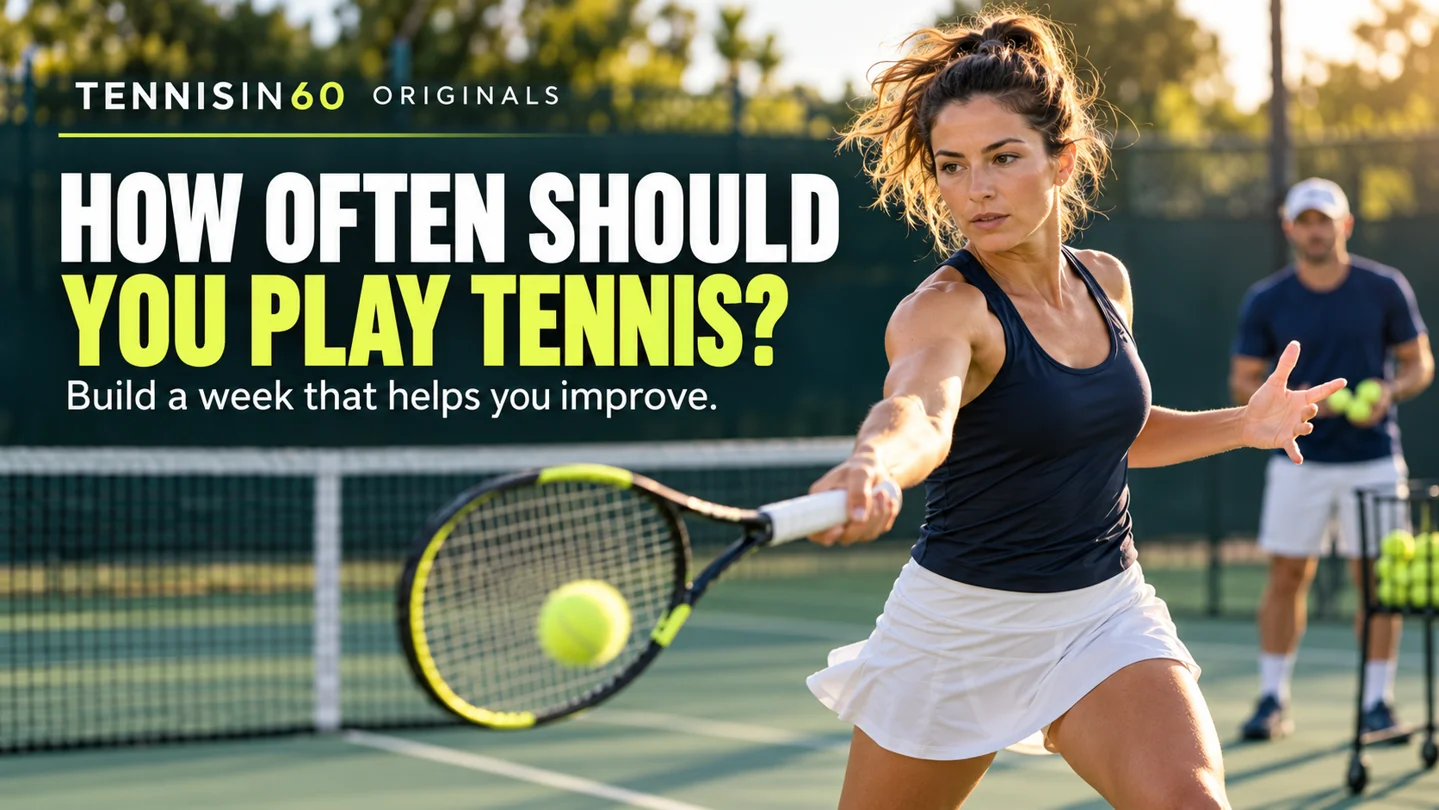 How often should you play tennis? Build a week that helps you improve. Tennisin60 Originals.